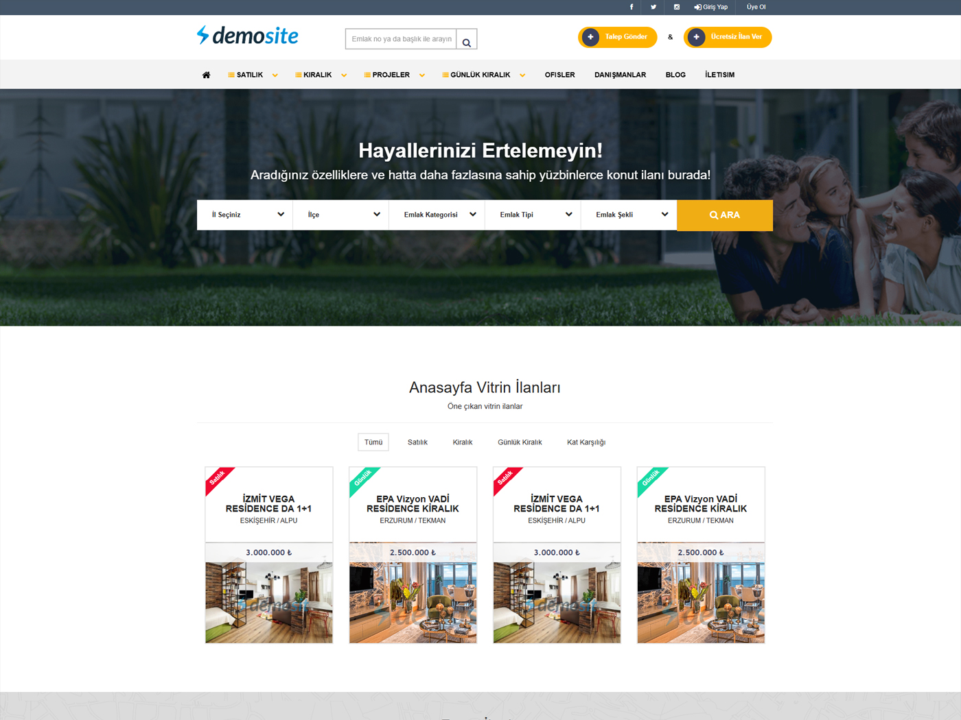 Emlak Sitesi Yazılımı v1