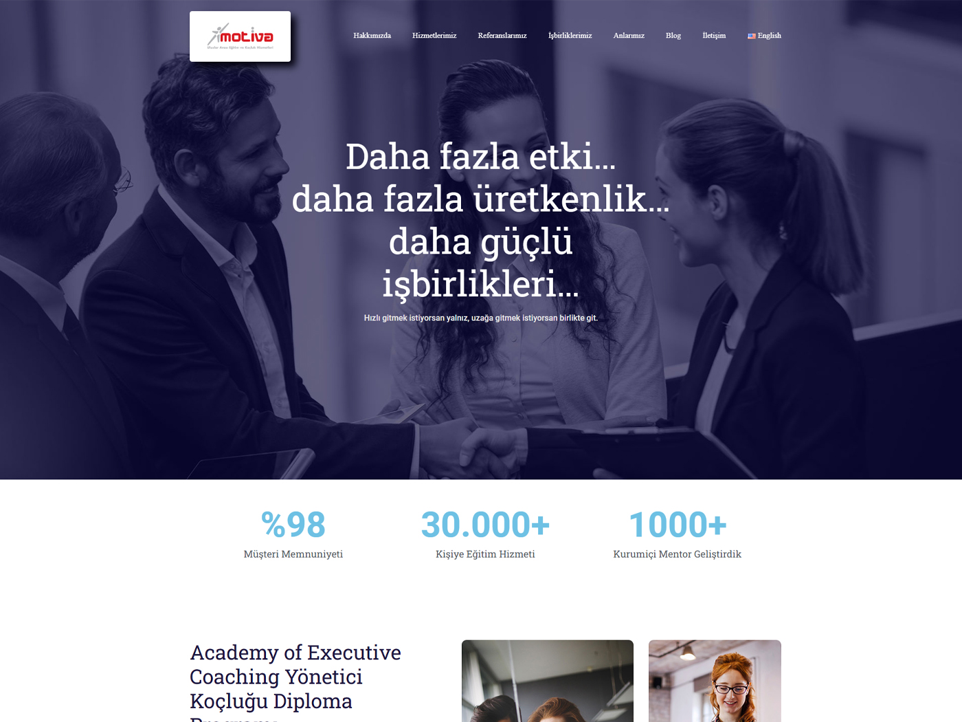 Motiva International Kurumsal Web Sitesi