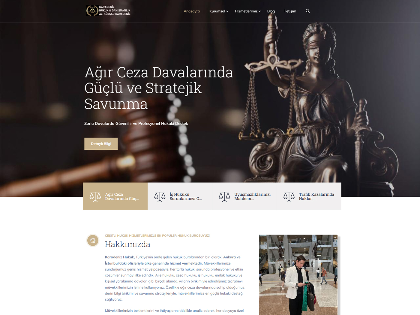 Karadeniz Hukuk Kurumsal Web Sitesi